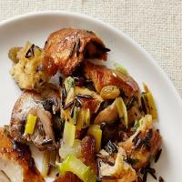 Challah Bread- Mushroom Stuffing With Wild Rice and Raisins image