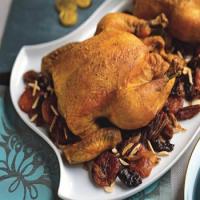 Roast Chicken with Dried Fruit and Almonds_image