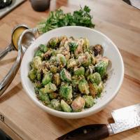 Roasted Brussels Sprouts with Lemon, Parmesan and Breadcrumbs image