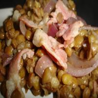 Really Easy Bacon and Red Onion Lentils image