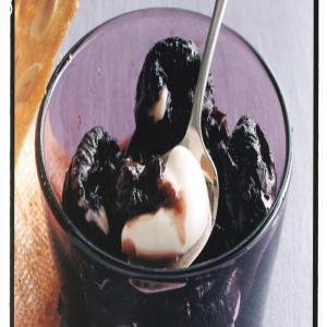 Prunes in Wine with Toasted-Almond Cookies_image