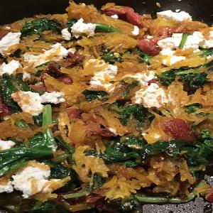 Spaghetti Squash w/Bacon, Spinach, and Goat Cheese_image