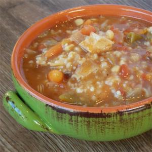 Zippy and Tangy Turkey Rice Soup image