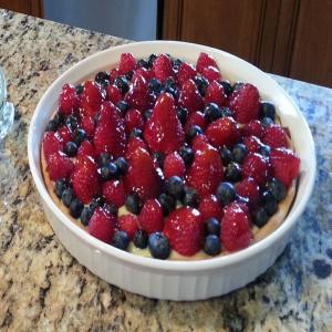 Sweet Strawberry Pudding Tart_image