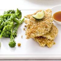 Sesame chicken with soy dip image