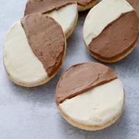 Buttercream Frosted Black and White Cookies image