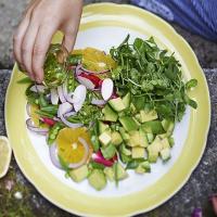 Sugar snap pea, avocado & orange salad image