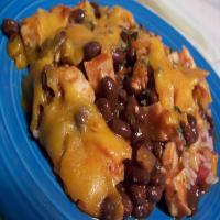Southwest Chicken Bean and Rice Casserole image