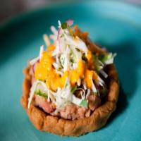 Sopes with Chorizo Refried Beans and a Tangy Slaw image