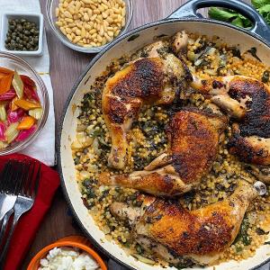 One-Pot Chicken, Chard, And Couscous Dinner Recipe by Tasty_image