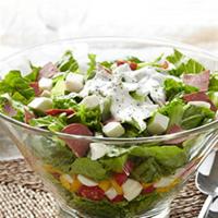 Italian Layered Salad with Bison Pepperoni image