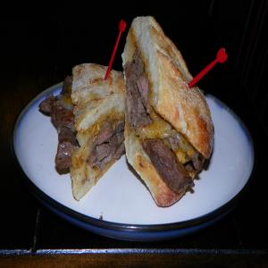 Steak and Havarti Sandwich With Pistachio Pepper Pesto_image