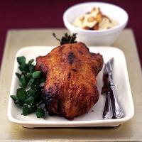 Honey-roasted duck with creamed cauliflower image