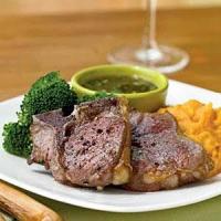 Lamb Chops with Mint-Fig Sauce Recipe image