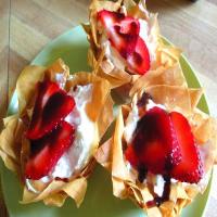 Strawberry-Chocolate-Cream Cheese Tarts image