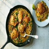 One-Pan Chicken Thighs With Coconut Creamed Corn image