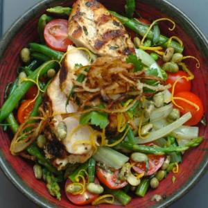 Tarragon Grilled Chicken With Green Bean Salad image
