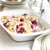 Cherry & raspberry gratin image