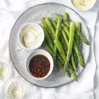 Asparagus with dipping sauces_image