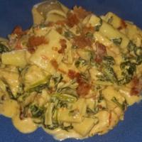 Creamy Spinach Chicken Pasta with Bacon_image