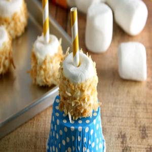 Lemon Coconut Marshmallow Pops_image