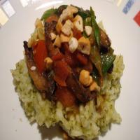 Portobello Curry With Green Rice_image