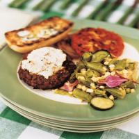 Grilled Hamburgers with Goat Cheese_image