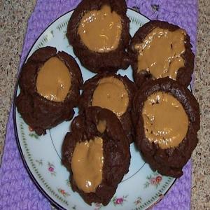 Double Chocolate Peanut Butter Thumbprint Cookies image