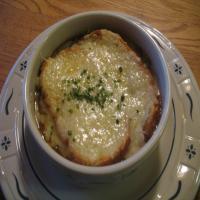 French Onion Soup With Cheese Croutons image