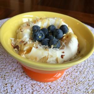 Creamy Blueberry Coconut Ricotta Bowl image