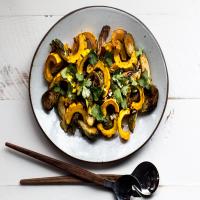 Miso-Harissa Delicata Squash and Brussels Sprouts Salad_image