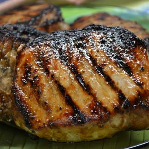 Grilled Jamaican Jerked Pork Loin Chops image