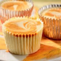 Mini Swirled Pumpkin Cheesecakes image