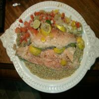 Citrus Steamed Trout With Quinoa Pilaf image