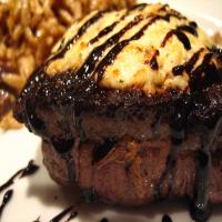 Filet Mignon W/Balsamic Syrup & Boursin Cheese_image
