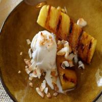 Coconut Sorbet with Rum Soaked Grilled Pineapple_image
