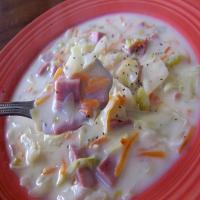 Creamy Cabbage & Ham Soup image