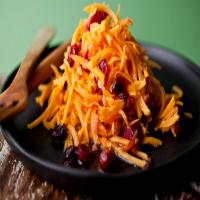 Raw Butternut Squash Salad With Cranberry Dressing_image