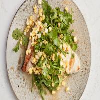 Grilled Swordfish With Corn Salad_image