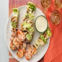 Grilled Shrimp Caesar Salad Skewers image