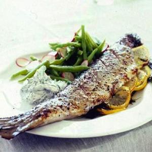 Tangy trout with a simple garden salad image