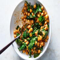 Chickpeas With Baby Spinach image
