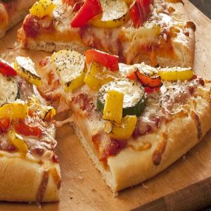Colorful Roasted Vegetable Pizza image
