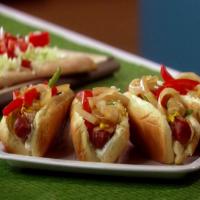 Fully Loaded Bacon-Wrapped Hot Dogs image
