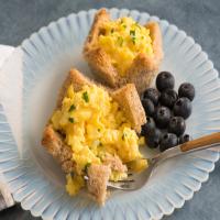 Cream Cheese Scrambled Eggs in Toast Cups image