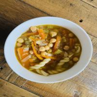 Vegan Chickpea Noodle Soup image