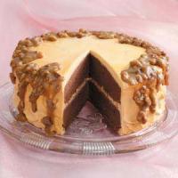 Chocolate Caramel Cake with Butterscotch Frosting image