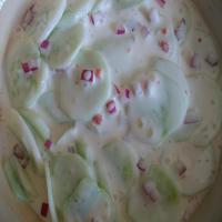 Sour Cream Cucumber Salad_image