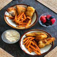 Air Fryer Fish and Sweet Potato Chips_image