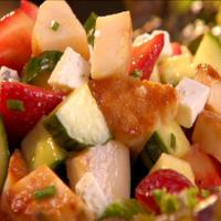 Scallop Salad with Strawberries, Cucumber and Gorgonzola in Citrus-Dijon Vinaigrette image